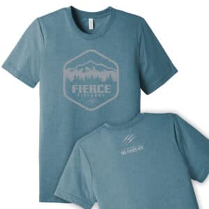 FIERCE MTN SHIELD DENIM T-SHIRT